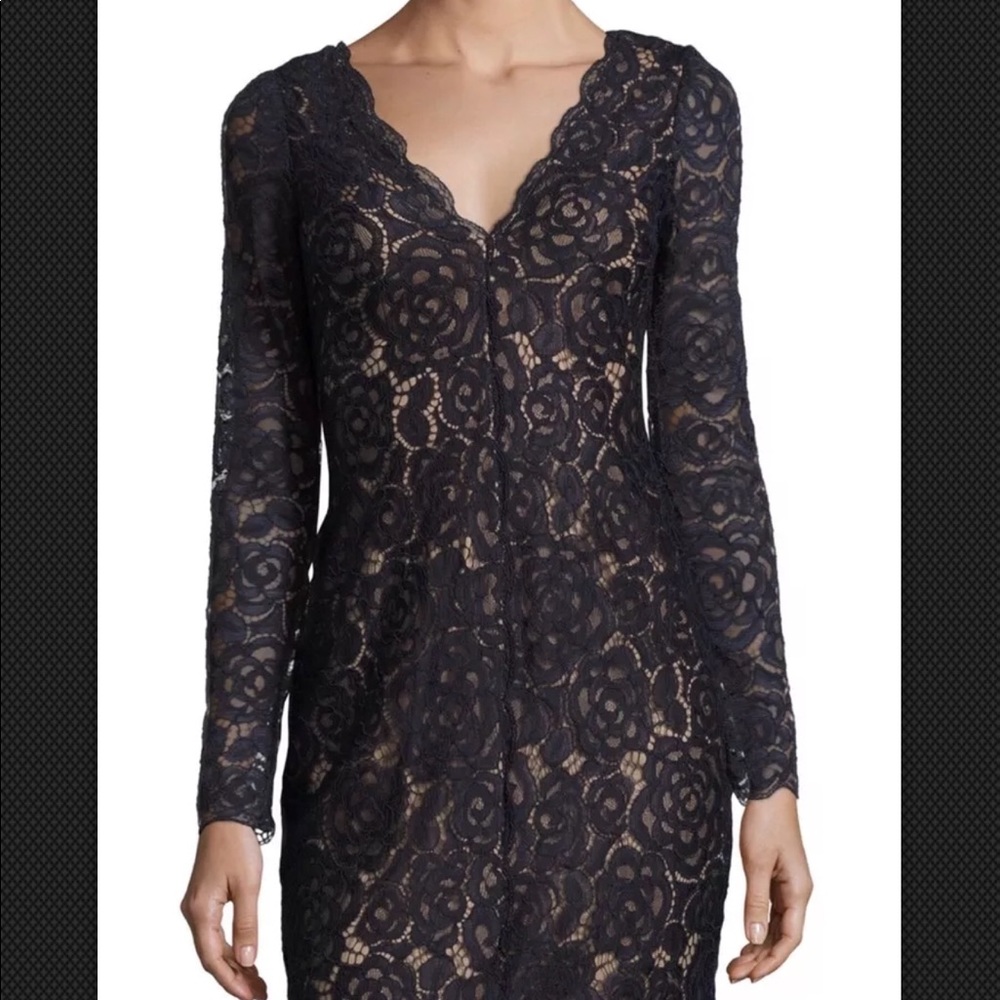 Vera Wang Black Lace Cocktail Dress NWT Size 6